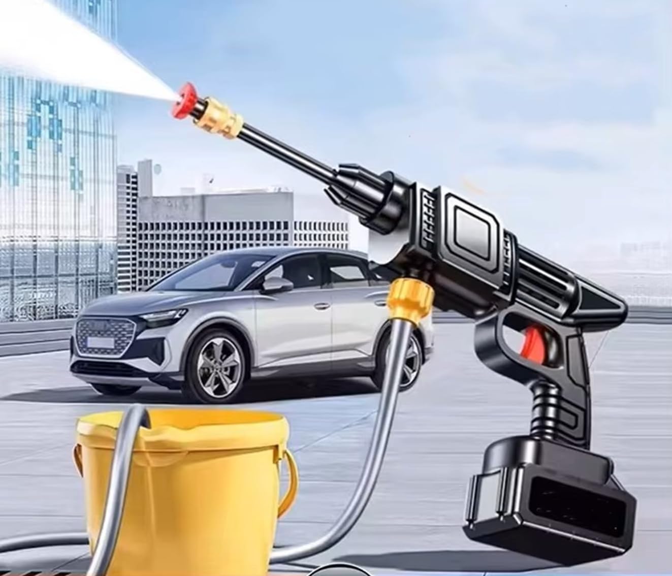 Cordless High-Pressure Car Washer Gun (Complete Kit)
