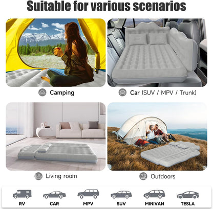 Vermico Car Bed Sofa – Inflatable SUV Back Seat Air Mattress