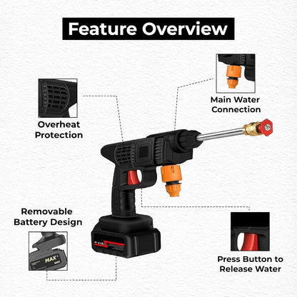 Cordless High-Pressure Car Washer Gun (Complete Kit)