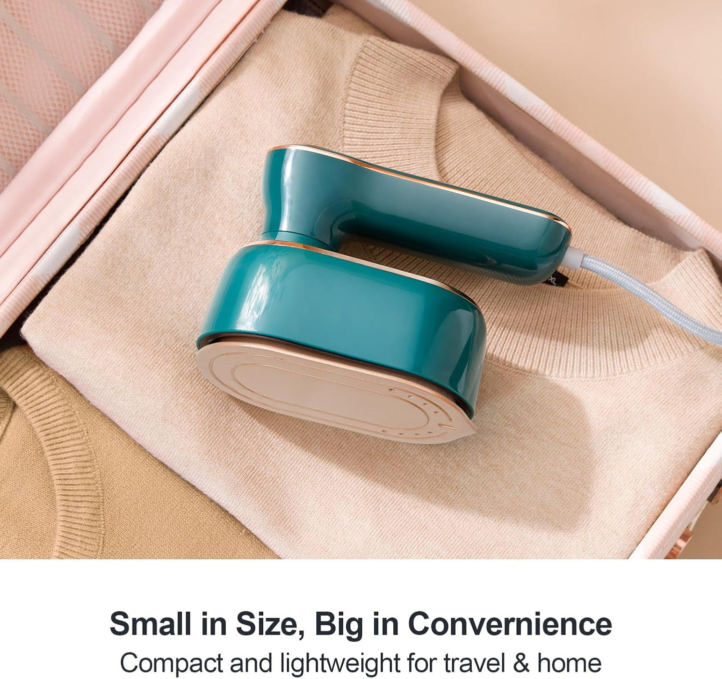 Travel Steamer for Clothes -1000W Small Steam Irons Foldable for Wrinkle Removal